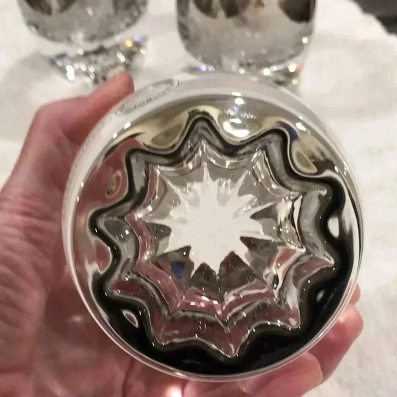 Anthropologie set of three hand blown glasses. 3-1/8” rim and 3-5/8” tall. - Picture 3 of 7